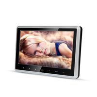 Car DVD Player for Kids 10.1 inch Wide Screen Ultra-Thin Headrest DVD Player Monitor with HDMI USB SD FM Remote for Long Road Trip in Car Entertainment (CLZ102D)