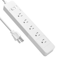 5 Outlet Power Strip Surge Protector with ETL Approval 15A 14AWG 5ft Heavy Duty Extension Cord Mountable Child/Pet Safety Covers, for Computers, Kitchen, Garage, Home, Office Equipment etc SUPERDANNY