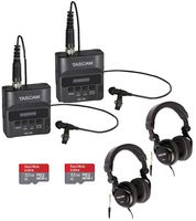 Tascam DR-10L Digital Recorder Headphones & 32GB SD Card (2-Pack)