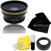 72mm 0.45x Wide Angle Lens with Macro for Nikon Coolpix P510 16.1 MP CMOS Digital Camera + Filter Adapter + Rubber Hood