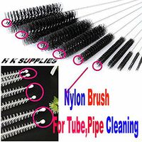 8 Inch Nylon Tube Brush Set with PROTECTIVE CAP-Pipe Cleaning Brushes - Variety Pack (10 pieces). Good Cleaning sink tool (1)
