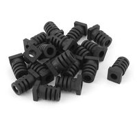 uxcell 20pcs 20x10x6mm Mini Strain Relief Cord Boot Protector Cable Sleeve