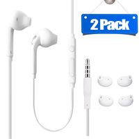 3.5mm Headphones, (2 Pack) REYEHO Aux Wired in-Ear Headphones/Earphones/Earbuds with Mic and Remote Control Compatible with Galaxy S10 S9 S8 S7 S6 Edge + Note9 8 7 6 5 and More Android Devices