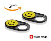 soomz Webcam Cover, Ultra-Thin for Laptop, PC, MacBook, iPhone, iMac, iPad, Smartphone, Protect Your Privacy & Security, Sliding Cover - Black Metal - Good Grip & Strong Adhesive - Premium Quality