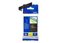 Brother Genuine P-Touch TZE-344 Tape, 3/4" (0.7 mm) Standard Laminated P-Touch Tape, Gold on Black, Laminated for Indoor or Outdoor Use, Water-Resistant, 26.2 ft (8 m), Single-Pack