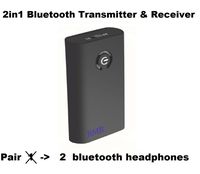 Bluetooth A2DP Wireless Portable Transmitter and Receiver (Connect to 3.5mm Audio Devices, Pair with Bluetooth Receiver, Earphone, TV, Bluetooth Dongle)