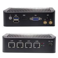 Firewall Mini Router Intel Quad Core Fanless 4 Gigabit LAN J1900 Mini PC 8G Ram 128G SSD WiFi Windows 10 Wireless Industrial PC