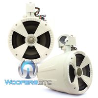 Soundstream WTS-8W 8" Wake Tower Speakers, Gloss White, Pair