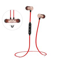 Wireless Bluetooth Earphone Sports Headphone Stereo V4.1 Sweat Proof Magnetic Attraction, Microphone and Noise Cancelling Fit for iPhone X/8/8+/7/7+/6/6s plus Samsung Galaxy S8/S8+,S9/S9+ (Red)