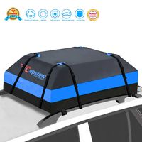 Copsrew 20 Cubic ft Car Roof Bag Top Carrier Cargo Storage Rooftop Luggage Waterproof Soft Box Luggage Outdoor Water Resistant for Car with Racks,Travel Touring,Cars,Vans, Suvs (Blue)