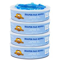 Diaper Pail Refills Compatible with Diaper Genie Pails,1080 Count,4-Pack
