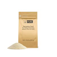 Pure Organic Ingredients Natural Decorative Sand (2 lbs), Real Sand for Use in Crafts, Decor, Vase Filler, and More!