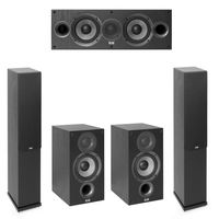Elac Debut 2.0-5.0 System with 2 F5.2 Floorstanding Speakers, 1 C5.2 Center Speaker, 2 B5.2 Bookshelf Speakers