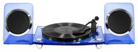 Victrola Modern Acrylic 2-Speed Bluetooth Turntable with 40-Watt Wireless Speakers, Blue