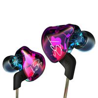 Life-Tandy KZ ZST in-Ear Earbud Headphones Colour Balanced Armature+Dynamic Hybrid Dual Driver Earphones HiFi Earbuds Bass Headset in-Ear Earphones for Cellphones(Colorful Without MIC)