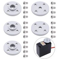 Hobbypark Aluminum 25T Servo Horn Arms Disc for Robot Mechanical Claw RC Car Airplane Standard Motors MG945 MG995 MG996 (5-Pack)