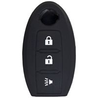 qualitykeylessplus Black Rubber Case Silicone Protective Cover for Nissan Remotes with Free KEYTAG