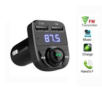 Bluetooth FM Transmitter, Autoday Vehicle LED Wireless Car Adapter MP3 Player Handsfree USB Car Charger Music Receiver Car Kit