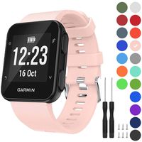 GVFM Band Compatible with Garmin Forerunner 35, Soft Silicone Replacement Watch Band Strap for Garmin Forerunner 35 Smart Watch, Fit 5.11-9.05 Inch (130-230 mm) Wrist (Pink)