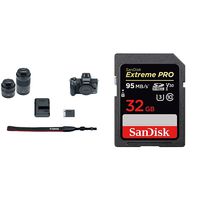 Canon EOS M50 Mirrorless Camera Body and EF-M15-45mm + EF-M 55-200mm Lenses with Dual Pixel CMOS AF and 4K Video and 32GB SDHC UHS-I Card - Black