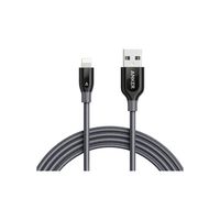 Anker PowerLine+ Lightning Cable (6ft) Durable and Fast Charging Cable [Double Braided Nylon] for iPhone X / 8 / 8 Plus / 7 / 7 Plus / 6 / 6 Plus / 5s / iPad and More(Gray)