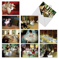 The Best Card Company - Box of 10 Blank Note Cards (4 x 5.12 Inch) - Artistic Classic Artwork, Bulk Assorted Cards - Notes Tutu You M9684OCB