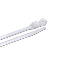 Gardner Bender 45-308MT Mounting Cable Tie, 8 inch, 50 lb, Electrical Wire and Cord Management, Nylon Zip Tie, 20 Pk, Natural