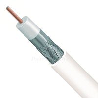 1000ft WHITE RG-6 SOLID COPPER DUAL SHIELD COAXIAL CABLE 18AWG CORE 3GHz 75 Ohm CL2 Rated for In-Wall Use UL ETL Telecommunication Cable Modem Internet HD Digital Cable TV Audio Video Coax Cable