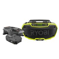 RYOBI 18v Radio AM/FM Hybrid Stereo with Bluetooth Technology with 1.5 Ah Battery and Charger