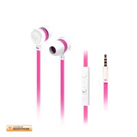 iLuv In-Ear High Performance Stereo Earphones with Mic for Hands-Free Call and Remote for iPhone, iPad, iPod, SAMSUNG, LG, Google Next, Others phones, tablets and MP3 (White/Pink)