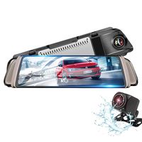 Mirror Dash Camera, Izaway Backup Camera Dash Cam Front and Rear with 10-Inch Full Touch Screen Rear View Mirror, 1080P FHD Car DVR Driving Recorder 170° Wide Angle, Night Vision, G-Sensor, WDR