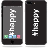 MightySkins Skin Compatible with Apple iPhone 8 Plus - Happy | Protective, Durable, and Unique Vinyl Decal wrap Cover | Easy to Apply, Remove, and Change Styles | Made in The USA