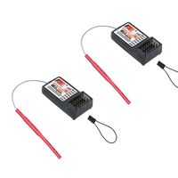 2PCS Flysky FS-R6B 2.4G 6CH Receiver - Miuezuth Radio Model Remote Control Receiver, Compatible with FS-I4 / FS-I6 / FS-I6X / FS-T6 / FS-I10 / FS-GT2E / FS-GT2G / FS-CT6B / FS-GT3B RC Transmitter Car