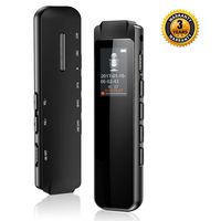 SKYVINE SKYVINE-001 8GB USB Dictaphone with MP3 Player, Small and Portable Audio Recorder with HD Recording, Audio Voice Activate Recorder for Lectures Meetings