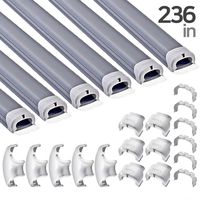236 Inch Soft PVC Cord Raceway Kit, Declu - Cable Deco Plus, Flexible Channel for Easy Cutting and Install, On-Wall Organizer to Cover and Hide Tv Wire (Large, Dark-Gray Tube (Light-Gray Connector))