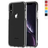 ismabo Ispider Clear Case Designed for iPhone XR, [9.8 Feet Anti-Fall] Premium Protective Case Cover for Apple iPhone XR, [Hard PC Back and Dual-Layer Reinforced TPU Bumper Frame] - Black Bumper