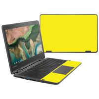 MightySkins Skin Compatible with Lenovo 300e Chromebook 11.6" (2018) - Solid Yellow | Protective, Durable, and Unique Vinyl Decal wrap Cover | Easy to Apply, Remove | Made in The USA
