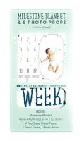 Baby Milestone Blanket Daily, Weekly, Monthly Photo Prop for Newborn. for Baby Girls and Boys 40" x 40" in Baby Photography Props for Newborn with 6 Photo Props