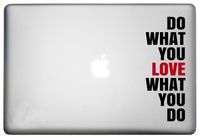 WallDecalsAndArt Do What You Love What You Do Inspirational Quotes Decal Laptop is a Inspiring Motivational Quotes MacBook Sticker trackpad. Laptop Sizes 11, 12, 13 and 15 inch. Many Colors-Black