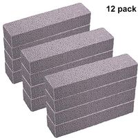 Pumice Sticks, Pumice Stones for Cleaning, Pumice Scouring Pad, Scouring Bars,Toilet Bowl Ring Remover, for Kitchen, Bath, Pool, Spa, Household Cleaning, Rust Grill Griddle Cleaner (12 Pack)