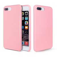  iPhone 8 Plus Case, iPhone 7 Plus Case, Fuleadture Liquid Silicone Gel Rubber Shockproof Soft Protective Cover with Microfiber Cloth Lining Cushion for Apple iPhone 7 Plus/8 Plus - Pink