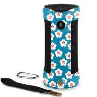 Fintie Carrying Case for Amazon Tap - Premium Vegan Leather Protective Sling Cover with Removable Holding Strap + Carabiner Keychain for Amazon Tap Alexa Portable Bluetooth Speaker, Floral Blue