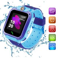 Kids Smart Watches for Girls Boys with GPS Tracker Phone Watch SOS Call Alarm Clock Camera Touch Screen Intelligent Smartwatch for 3-15 Kid Birthday Gift (Blue)
