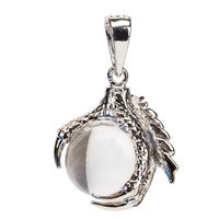YouCY Natural Stone Dragon Claw Pendants Reiki Jewellery DIY Handmade Necklaces Creative Pendant Jewelry Accessories,White Crystal