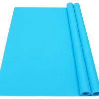 27.5 x 19.6 inches Oversize Silicone Mats, Gartful 2 Packs Nonstick Silicone Craft Sheets for Resin Molds, Multipurpose Countertop Mats for Epoxy Resin, Glitter Slime, Paint, Blue