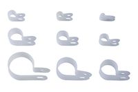 Eowpower 225Pcs 9 Size Nylon R Type Cable Clamp Fastener Assortment Kit for (1/8, 3/16, 1/4, 5/16, 3/8, 1/2, 5/8, 3/4, 1) Inch