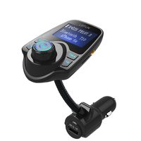 Bluetooth FM Transmitter, LeFun Wireless in-Car FM Transmitter Radio Adapter FM Modulator Bluetooth Receiver with AUX Input TF Card Slot USB Charging Port and Hands-Free Calling
