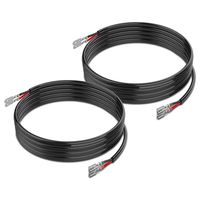 MICTUNING 6.6ft 16AWG Extension Cables 16 Guage Wires for Off Road LED Work Light Bar Wiring Harness 2 Pack