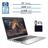 HP. Flagship Premium ProBook 440 G6 14" HD Light Business Laptop Laptops, Intel 4-Core i5-8265U up to 3.90 GHz, 16GB DDR4 RAM, 512GB SSD, Silver, Bluetooth, HDMI, Windows 10 Pro W/Accessories Bundle