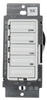 Leviton LTT30-1LW Decora 600W Incandescent/5A Resistive 5-10-15-30 Minute Preset Countdown Timer, Single Pole, White